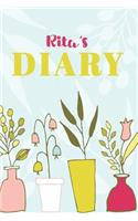 Rita's Diary: Cute Personalized Diary / Notebook / Journal/ Greetings / Appreciation Quote Gift (6 x 9 - 110 Blank Lined Pages)