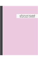 Graph paper notebook journal: The large minimalists quadrille planner for creativity, design development, plotting graphs, mathematics, self expression and doodling - Baby pink c