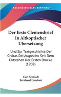 Der Erste Clemensbrief In Altkoptischer Ubersetzung