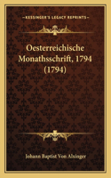 Oesterreichische Monathsschrift, 1794 (1794)