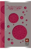 Compact Bible-NLT: New Living Translation, Bloom-a-Dot Pink, Leatherlike