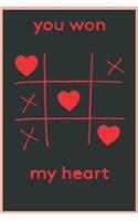 You Won My Heart Notebook/Journal