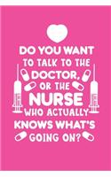 Do You Want To Talk To The Doctor, Or The Nurse Who Actually Knows What's Going On?