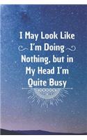 I May Look Like I'm Doing Nothing, but in My Head I'm Quite Busy