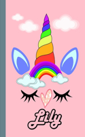 Lily: Personalized Unicorn Sketchbook For Girls With Pink Name: Lily: Personalized Unicorn Sketchbook For Girls With Pink Name Doodle, Sketch, Create!
