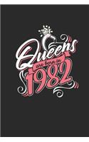 Queens Are Born In 1982: Small Lined Notebook - Birthday Gift or Anniversary Gift Idea