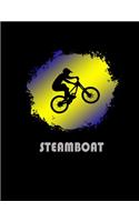 Steamboat: Springs Colorado Composition Notebook & Notepad Journal For Mountain Bikers. 8.5 x 11 Inch Lined College Ruled Note Book With Soft Matte Cover For B
