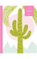 Dot Grid Notes 110 Pages: Cactus Floral Notebook for Professionals and Students, Teachers and Writers - Succulent Pattern - Cactus with Palms