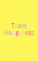 Team Happiness: Fancy Colorful Lined Journal, Large College Ruled Notebook for Teens Kids Students Girls Teachers Moms Univeristy School Notes Gift