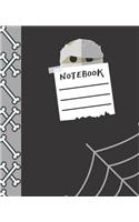 Notebook: Halloween Notebook - 7.5 x 9.25 Wide Ruled for school work boys girls students