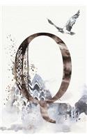 Monthly Planner with Monogram Letter Q