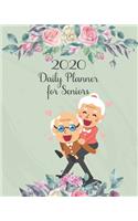 2020 Daily Planner for Seniors: Large Font Printed - Big Print Calendar - Elder Healthy Care - Appointment Organizer Agenda Time Management - Birthday, Appointment, Password & Cont