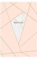 Notebook: Marble + Gold Journal - 120-Page Blank Page Notebook - 6 X 9 Marble & Gold Perfect Bound Softcover(Marble & Gold Journals)