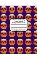 Halloween Candy Corn Skulls Composition Book