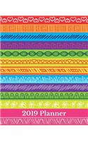 2019 Planner: Daily Weekly & Monthly Calendar Schedule Organizer to Do List (Abstract Pattern)