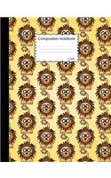 Lion Composition Notebook: Modern Cartoon Animal College Ruled Book for School and Work, Journaling and Writing Notes for Girls, Boys and Teens, for Students and Teachers