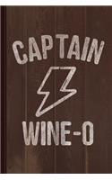 Captain Wine-O Journal Notebook: Blank Lined Ruled for Writing 6x9 120 Pages