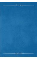 Cobalt Blue 101 - Blank Notebook with Bars & Scrolls Borders: Soft Cover, 6 x 9 Journal, 101 Pages