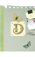Monogrammed D Dot Grid Bullet Journal: 8.5" x 11" Soft Cover 150 pages(Letter D Monogram Bullet Journal)