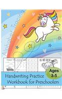 Alphabet Tracing Handwriting Practice Workbook for Preschoolers Ages 3-5: Kid's Educational Activity Books Back to School: Animal Coloring & Alphabet Tracing Paper & Track These Line