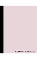 Composition Notebook: 100 Pages, 8.5 x 11 inches, Wide Ruled Notebook, Pastel Pink cover