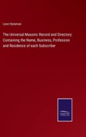 Universal Masonic Record and Directory