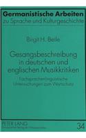 Gesangsbeschreibung in Deutschen Und Englischen Musikkritiken