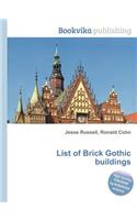 List of Brick Gothic Buildings: (English)