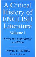 A critical History of English Literature vol-1