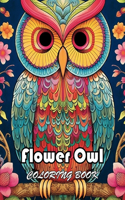 Flower Owl Coloring Book for Adult