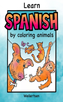 Learn Spanish by coloring animals: Fun coloring book for bilingual kids, by Weilertsen