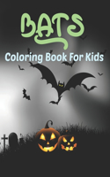 Bats Coloring Book for Kids: A funny halloween book for children with easy bats design.