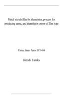 Metal nitride film for thermistor, process for producing same, and thermistor sensor of film type