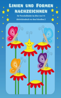 Linien und Formen nachzeichnen für Vorschulkinder im Alter von 3-4 - Aktivitätenbuch vor dem Schreiben 2