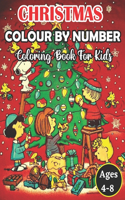 Christmas Colour By Number Coloring Book For Kids Ages 4-8