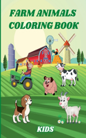 Farm Animals Coloring Book Kids : Happy Farm Animals with Beautiful Country Scenes. Country Animals like Horse, Cow, Goat, Chickens and Manny More.