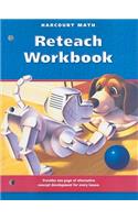 Calfornia Harcourt Math: Reteach Workbook, Grade 3