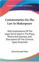 Commentaries On The Law In Shakespeare