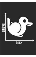 Rabbit Duck: Cool Rabbit Duck math pun quote Notebook / Journal / Diary. Great for math fans, mathematical graphs specialists, teachers, students and true math f