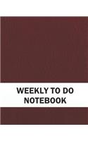 Weekly to Do Notebook