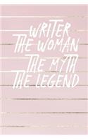 Writer The Woman The Myth The Legend: Lined Journal Lined Notebook 6x9 110 Pages Ruled