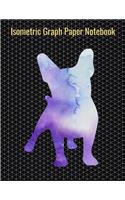 Isometric Graph Paper Notebook: Equilateral Triangles, 120 Pages, Vibrant Marble French Bulldog Cover, 8.5 x 11 inches (21.59 x 27.94 cm)