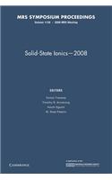 Solid-State Ionics 2008: Volume 1126