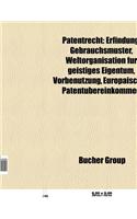 Patentrecht: Erfindung, Gebrauchsmuster, Europaisches Patentubereinkommen, Patentamt, Softwarepatent, Biopatent, Defensivpublikation(German)