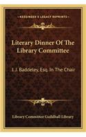 Literary Dinner of the Library Committee