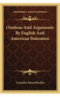 Orations and Arguments by English and American Statesmen