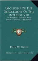Decisions of the Department of the Interior V10