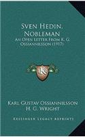 Sven Hedin, Nobleman