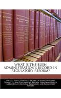 What Is the Bush Administration's Record in Regulatory Reform?: (English)