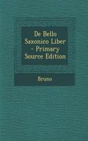 de Bello Saxonico Liber